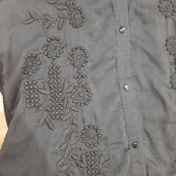 Anthropologie Tiny embroidered silk blouse - Picture 6 of 10